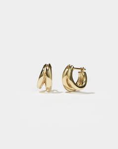 Coco Hoops Small Gold Plate