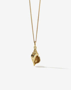 Caciverse Exclusive Meadowlark: Conch Charm Necklace - Gold Plated