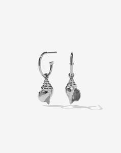 Caciverse Exclusive Meadowlark: Conch Signature Hoops - Sterling Silver