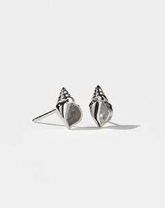 Conch Stud Earrings - Sterling Silver