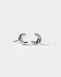 Crossiant Stud Earrings - Sterling Silver