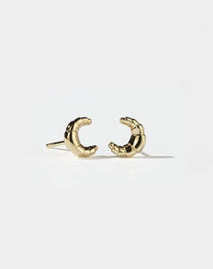 Crossiant Stud Earrings - Gold Plated