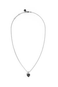Love Claw Necklace - Silver/Onyx Stone