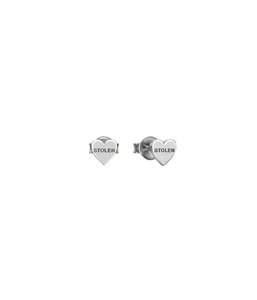 Stolen Heart Earrings - Silver