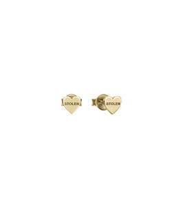 Caciverse Exclusive Stolen Girlfriends Club: Stolen Heart Earrings - Gold