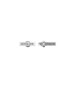 Tiny Stolen Bar Earrings - Silver
