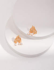 Pure silver feather earrings