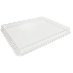 Food Containers: Fuzione Food Tray rPET Lid, Medium