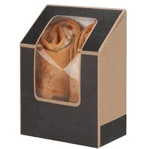 Window Food Packs: Tuck-Top Window Wrap Pack, 2 Wrap Halves