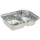 Uni-Foil Rectangle 2-Compartment Foil Catering Tray With Lid