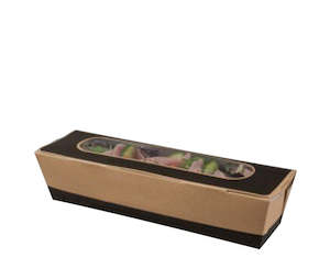 Food Trays: Tuck-Top Window Baguette Box, 10 inch