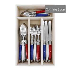 VERDIER CUTLERY SET 24 PC TRICOLOR
