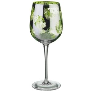 Artland Tropical Leaves Wine Glass