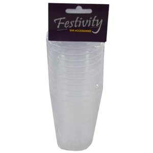 Festivity Disposable Beer Glass 10'S