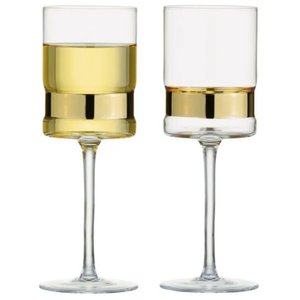 Anton Studio Soho Wine Glass Gold Set 2