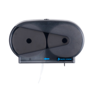 Toilet Papers: Pacific Hygiene Double Mini Jumbo Dispenser Black