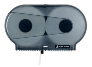 Pacific Hygiene Double Jumbo Toilet Roll Dispenser - Black