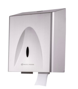 Pacific Hygiene Single Jumbo Toilet Roll Dispenser Stainless Steel