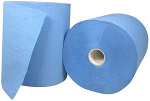 Kitchen: Roll Feed Paper Towel - Blue, 210mm x 100m, 3 Ply (6) Per Pack
