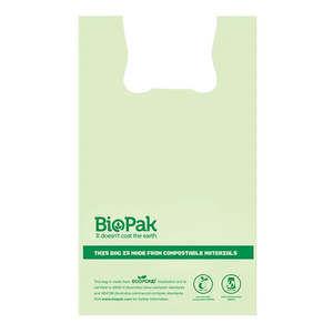Rubbish Bags Bins: 20L Bioplastic Bags With Handle