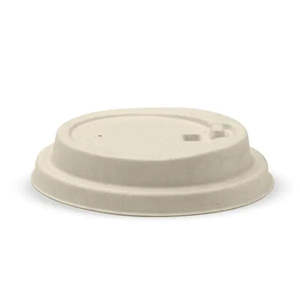 Tea Room Supplies: 90mm Large Natural Reclosable Plant Fibre BioCup Lid