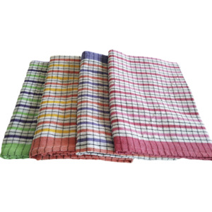 Tea Room Supplies: Ultradry 100% Cotton Dobby Weave Tea Towel – Superior Absorbency & Durability (Assorted)