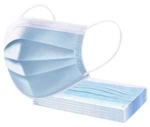 Polypropylene Medical Face Masks - Blue, 3 Ply, Ear Loop Design (50) Per Pack (A&hellip;