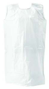 Polyethylene Sleeveless Aprons - White, 800mm x 1400mm x 30mu (250) Per Box