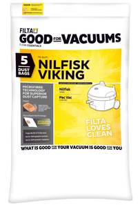 FILTA NILFISK VIKING SMS MULTI LAYERED VACUUM CLEANER BAGS 5 PACK (C012)