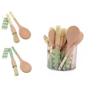 T&G Spoon Brush Set Green Cream (12)