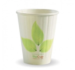 255ML / 8OZ (80MM) LEAF DOUBLE WALLBIOCUP
