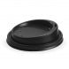 Single Wall Hot Cups: 90MM PS BLACK LARGE LID