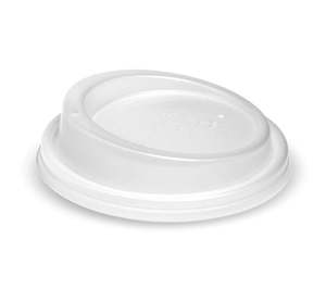 8-20OZ (90MM DIA) PLA WHITE LARGE LID