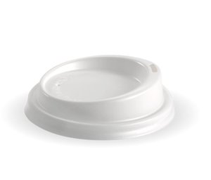 Single Wall Hot Cups: 80MM PS WHITE SMALL LID