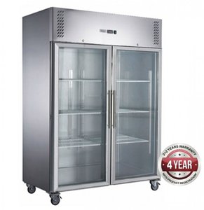 Commercial Fridges: Two Full Glass Door Upright Fridge - XURC1200G2V