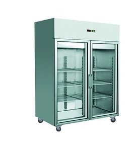 Commercial Fridges: GRAND ULTRA Double Glass Door Upright Fridge 1400L