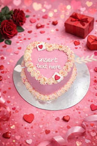 Valentine's Heart Cake for 2