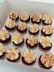 Red velvet mini cupcakes