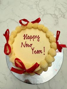 New Year Specials: New year special cake with bow