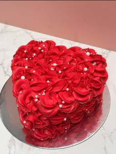All Occasion Cakes: Classic Red Heart-Shaped Cake