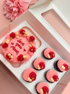 Mother’s Day Bento Cake with Mini Cupcakes