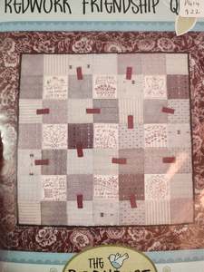 Patterns: Redwork friendship quilt kit in blue.