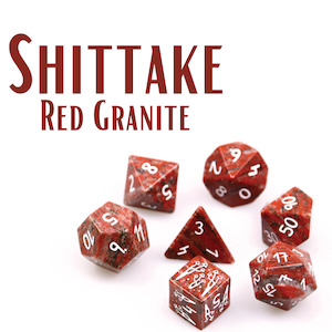 Dice Dice Accessories: Level Up Dice - Shiitake (Red Granite) RPG Set