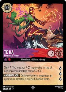 Lorcana Singles In Stock: Te Ka - Elemental Terror (54/204) [Archazia's Island]