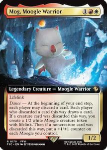 Fresh Mtg Singles: Mog, Moogle Warrior (Extended Art) (FIC-179) [Commander: FINAL FANTASY]