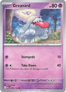 Pokemon Singles: Greavard 65 - [ME01 Mega Evolution]