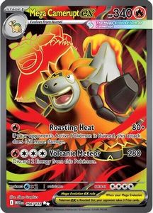 Pokemon Singles In Stock: Mega Camerupt ex - 156/132 156 - [ME01 Mega Evolution] Holofoil