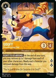 Lorcana Singles In Stock: Goofy - Groundbreaking Chef (4/204) - Reign of Jafar Cold Foil