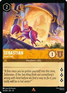 Lorcana Singles: Sebastian - Loyal Crab (16/204) - Whispers in the Well Cold Foil