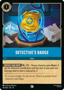 Lorcana Singles: Detective's Badge (166/204) - Whispers in the Well Cold Foil